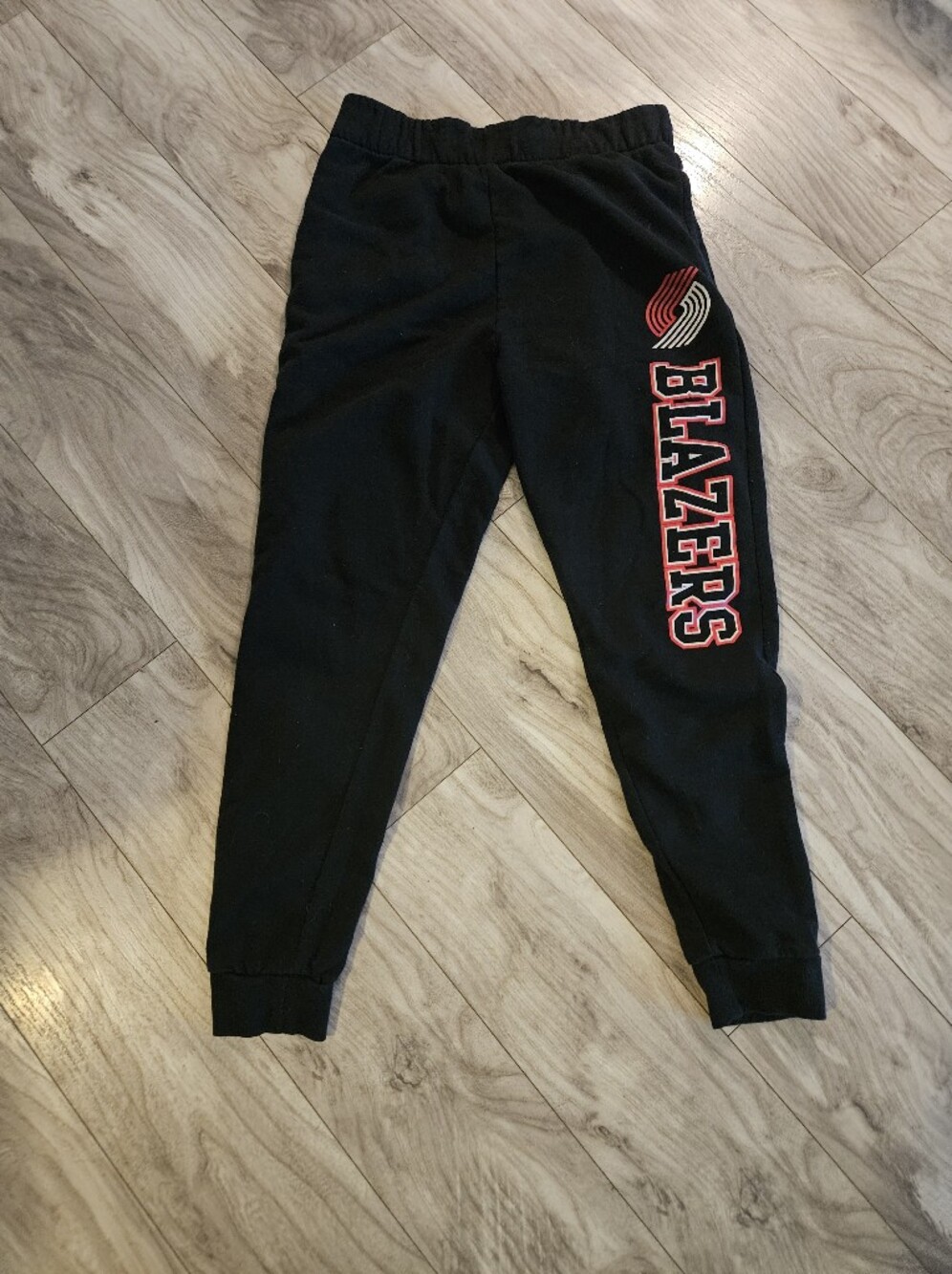 Black Sweatpants with 'BLAZERS' Graphic